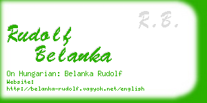 rudolf belanka business card